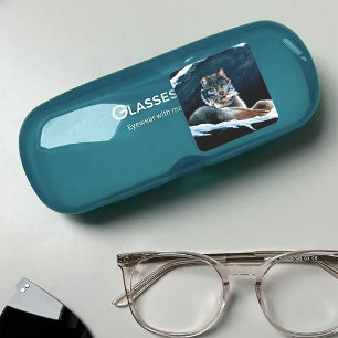 Pegatina Cuadrada Winter Lynx Mountain