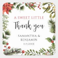 Winter Poinsettia Greenery Floral Boda
