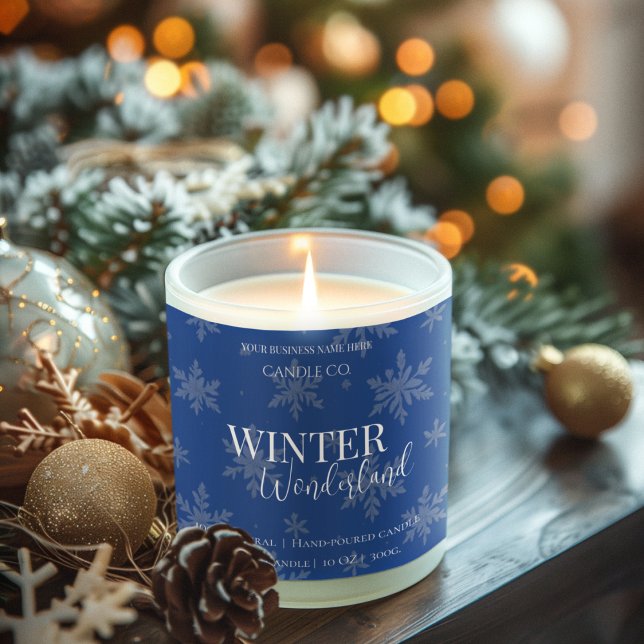 Pegatina Cuadrada Winter Wonderland Vanilla & Pine | candle labels (Subido por el creador)