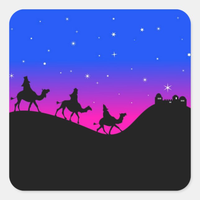 Pegatina Cuadrada Wisemen (Anverso)