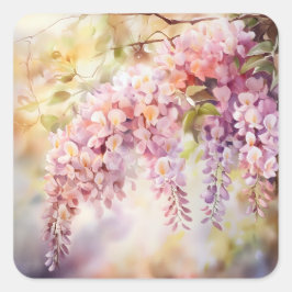 Pegatina Cuadrada Wisteria