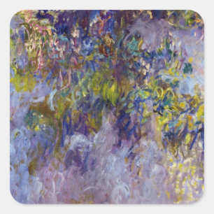 Pegatina Cuadrada Wisteria (mitad izquierda) por Claude Monet