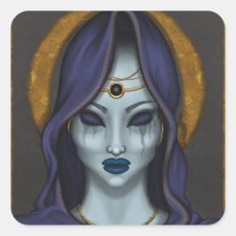 Pegatina Cuadrada witch