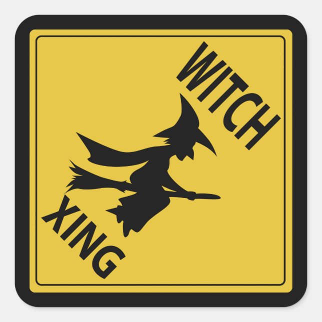 Pegatina Cuadrada Witch Xing (Anverso)