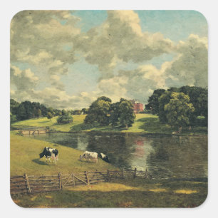 Pegatina Cuadrada Wivenhoe Park de John Constable