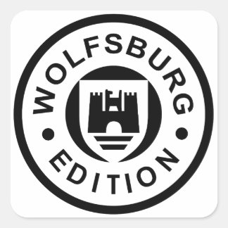 Pegatina Cuadrada Wolfsburg Edition (negro)