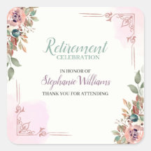 Women Floral Classic Elegant Retirement Party