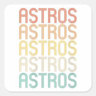 Pegatina Cuadrada Womens Astros 