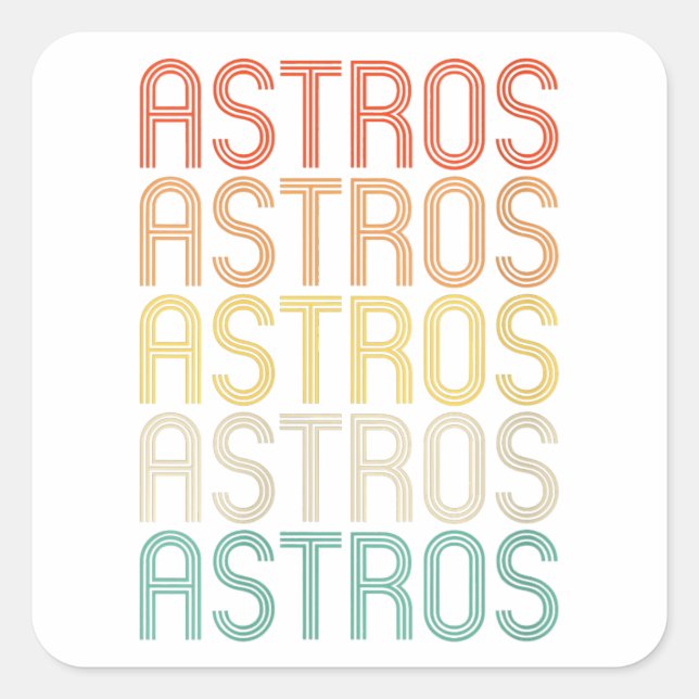 Pegatina Cuadrada Womens Astros  (Anverso)