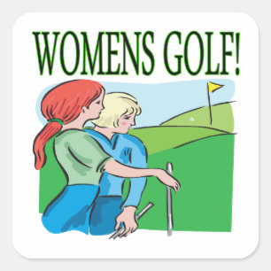 Pegatina Cuadrada Womens Golf