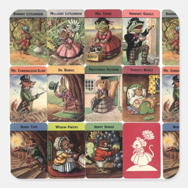 Pegatina Cuadrada "Woodland Snap" (Anverso)