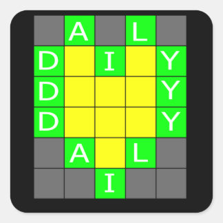 Pegatina Cuadrada Wordle
