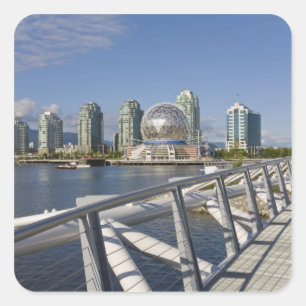 Pegatina Cuadrada World of Science, Vancouver, Columbia Británica,