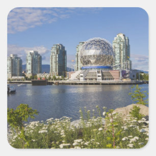 Pegatina Cuadrada World of Science, Vancouver, Columbia Británica,