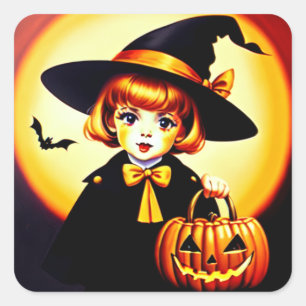 Pegatina Cuadrada ~WOW! HALLOWEEN Trick o Treat ~