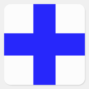 PEGATINA CUADRADA XRAY BLUE CROSS