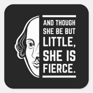 Pegatina Cuadrada Y Aunque Sea Poco, Es Una Cita Feroz