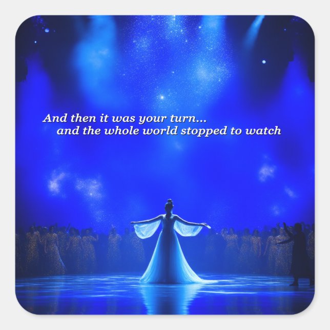 Pegatina Cuadrada Y entonces fue tu turno (Anverso)