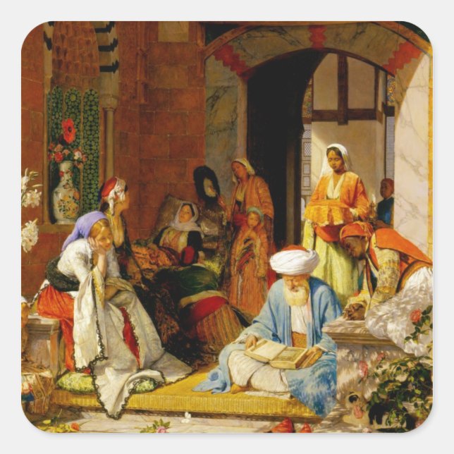 Pegatina Cuadrada "Y la oración de la fe salvará a los enfermos", (Anverso)