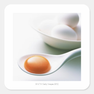 Pegatina Cuadrada Yema de huevo