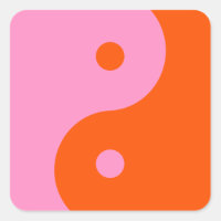 Yin Yang Rosa Y Naranja