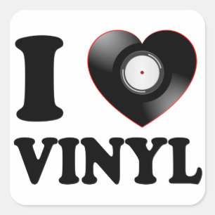 PEGATINA CUADRADA YO AMO EL VINILO