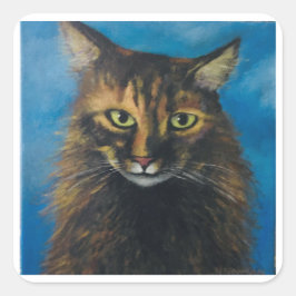 Pegatina Cuadrada Yo hago el gato