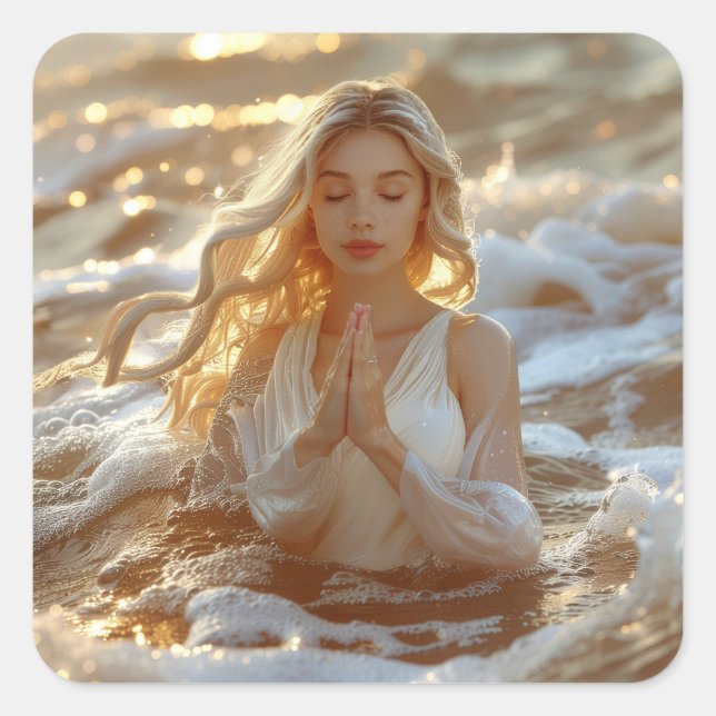 PEGATINA CUADRADA YOGA - MEDITATION - CARPE DIEM - WELLNESS (Anverso)