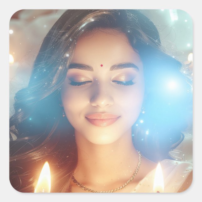 PEGATINA CUADRADA YOGA - MEDITATION - WELLNESS - CARPE DIEM (Anverso)