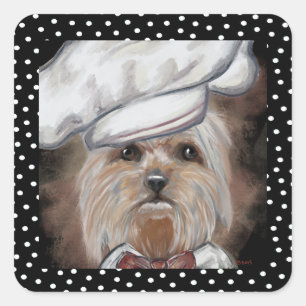 Pegatina Cuadrada Yorkie