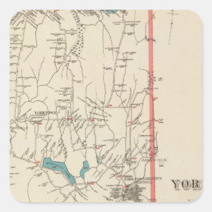 Pegatina Cuadrada Yorktown NY