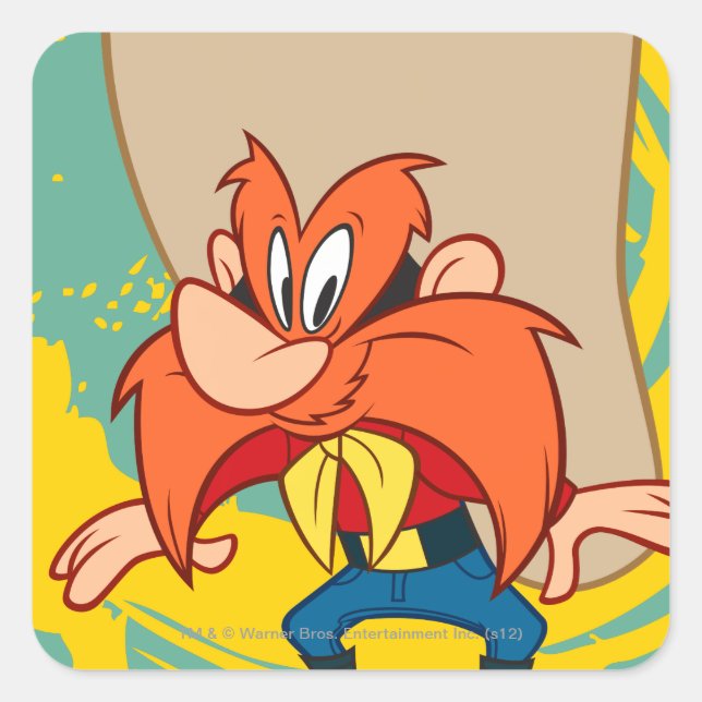 Pegatina Cuadrada Yosemite Standing (Anverso)