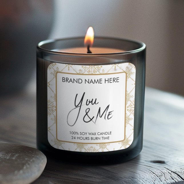 Pegatina Cuadrada You & Me Valentine's Day Candle Label (Subido por el creador)