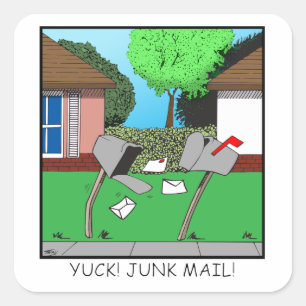 PEGATINA CUADRADA ¡YUCK! ¡JUNK FOOD!