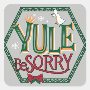 Pegatina Cuadrada yule be pena