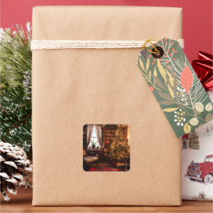 Pegatina Cuadrada Yuletide Charm