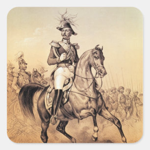 Pegatina Cuadrada Zar de Alejandro II de Rusia
