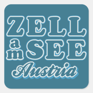 Pegatina Cuadrada Zell am See pegatinas