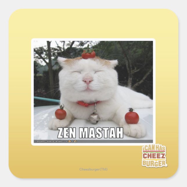 Pegatina Cuadrada Zen Mastah (Anverso)