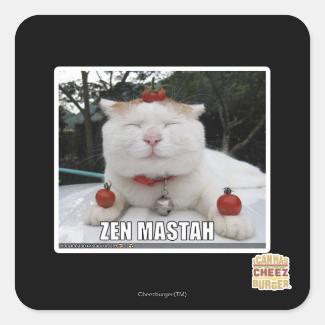 Pegatina Cuadrada Zen Mastah (Anverso)