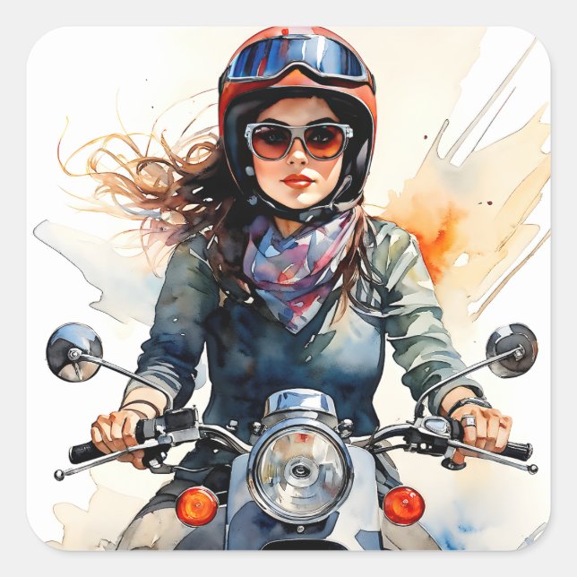 Pegatina Cuadrada "Zephyra" "Vento Dolce" - Dulce viento (Anverso)