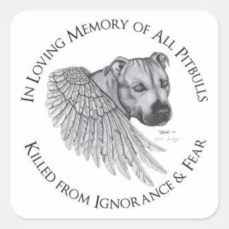 Pegatina Cuadrada Zeus angel