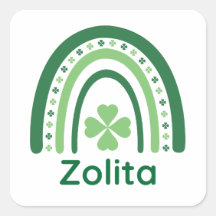 Zolita Nombre Clover Boho Rainbow