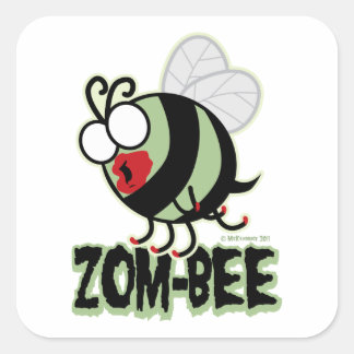Pegatina Cuadrada Zom-Bee