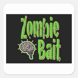 Pegatina Cuadrada Zombie Bait Blk BG