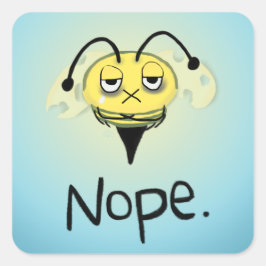 Pegatina Cuadrada Zombie Bee/Zom-BEE - Dame NOPE.