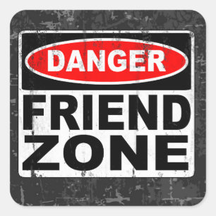 Pegatina Cuadrada Zona de amigos