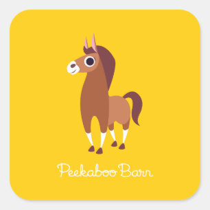 Pegatina Cuadrada Zora el caballo