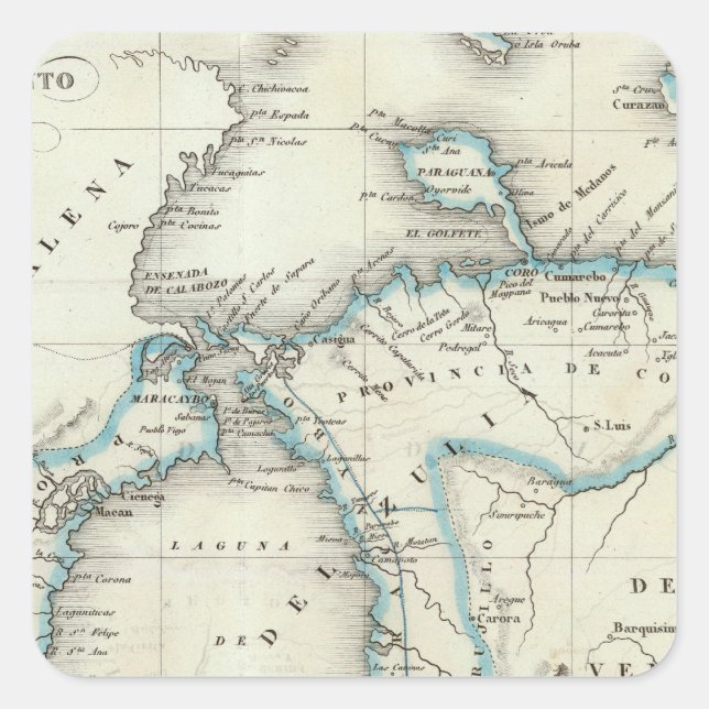 Pegatina Cuadrada Zulia (Anverso)