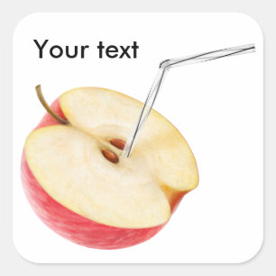 Pegatina Cuadrada Zumo de manzana